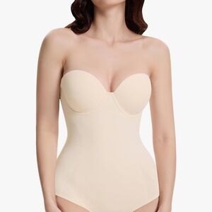 Elegant Cream Strapless Shapewear